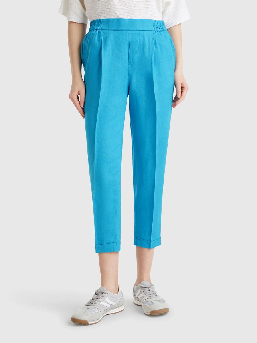 United Colors Of Benetton Pantalon Fille En Sweat Confortable Avec Poches Et Cordon - 100% Coton