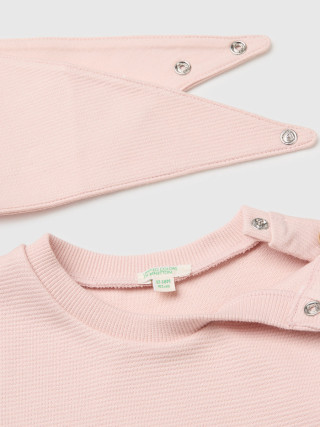 Benetton komplet majica, pantalone i portikla za bebe 