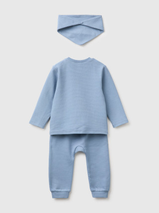 Benetton komplet majica, pantalone i portikla za bebe 