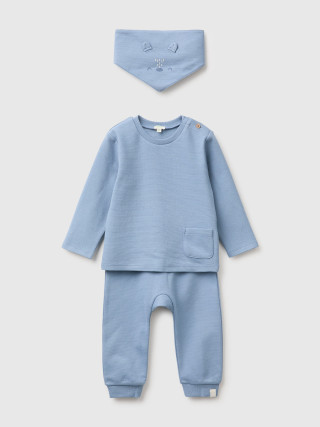 Benetton komplet majica, pantalone i portikla za bebe 