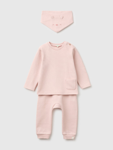Benetton komplet majica, pantalone i portikla za bebe 