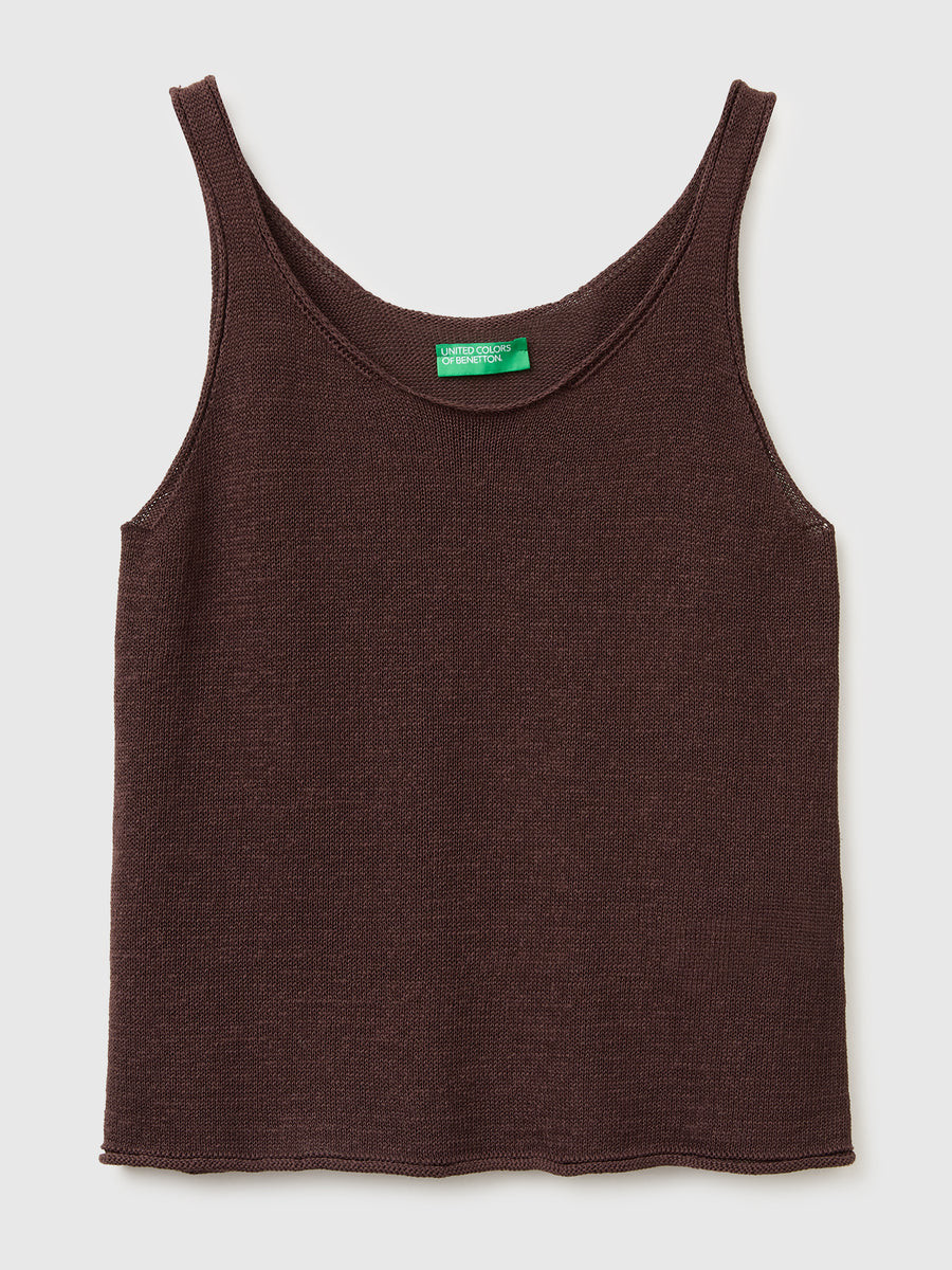 Benetton ženska trikotažna majica na bretele 