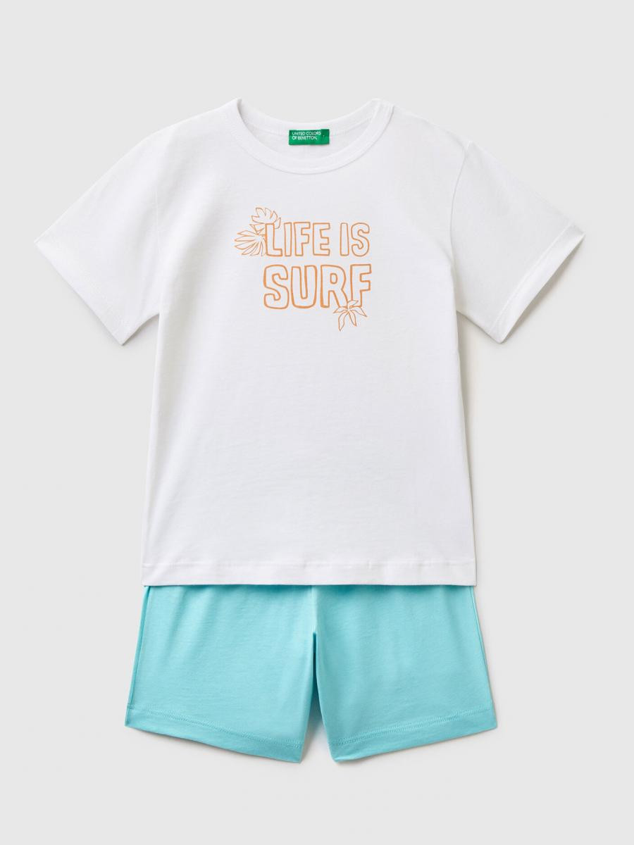Benetton dečiji set majica + šorts 