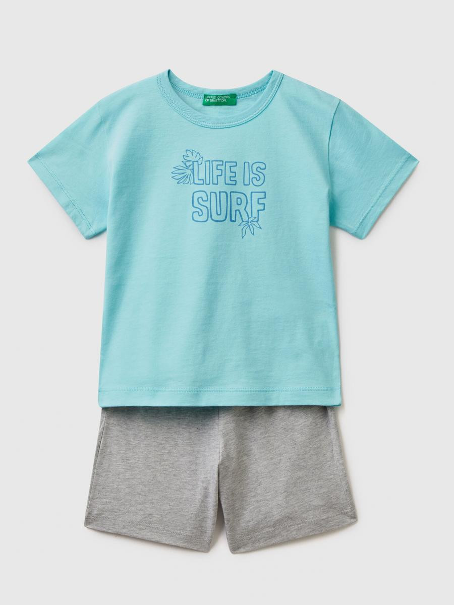 Benetton dečiji set majica + šorts 
