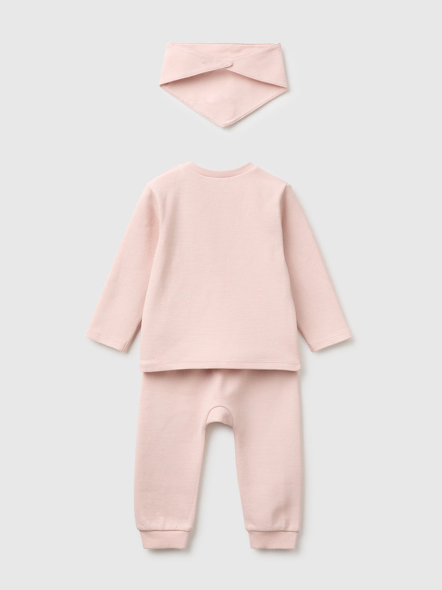 Benetton komplet majica, pantalone i portikla za bebe 