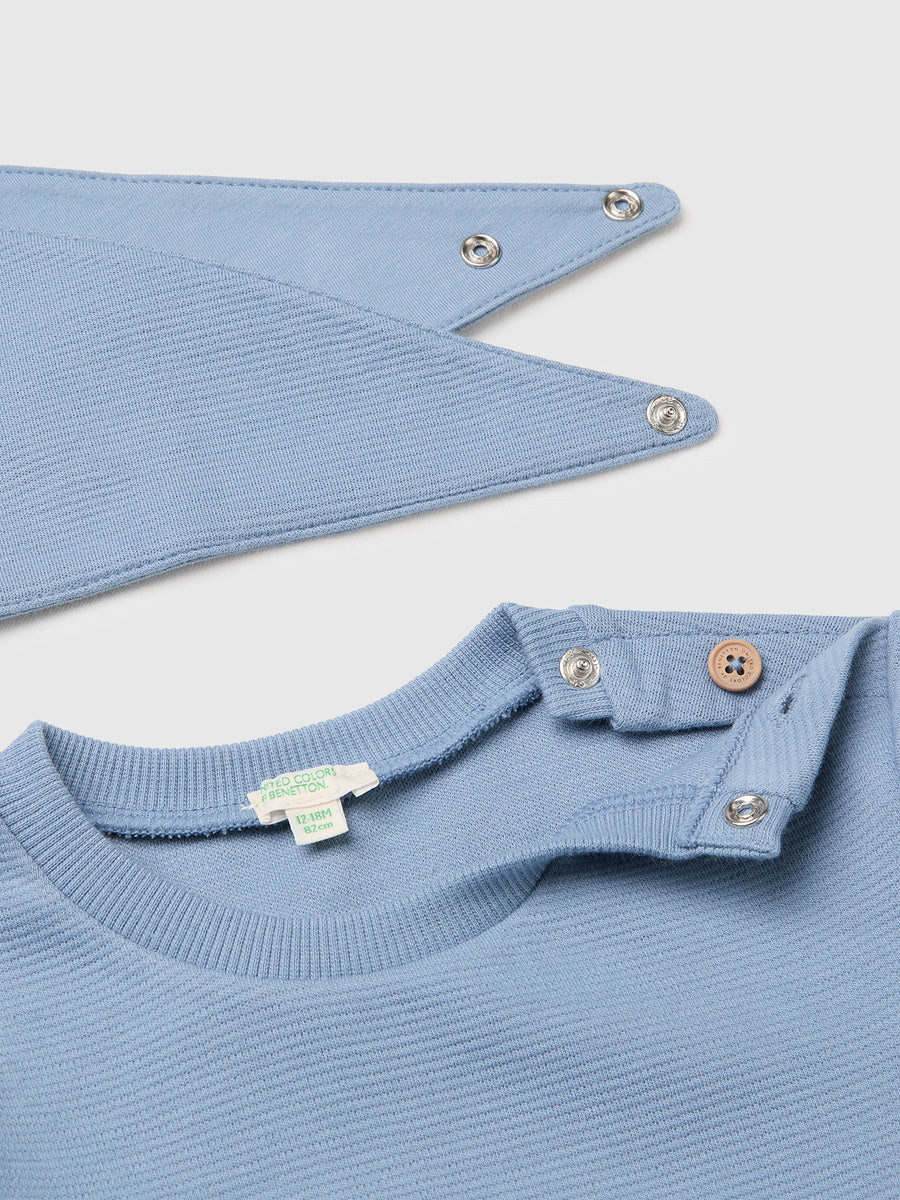 Benetton komplet majica, pantalone i portikla za bebe 