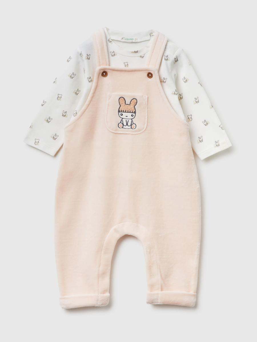 Benetton  komplet pantalone i majica za bebe 