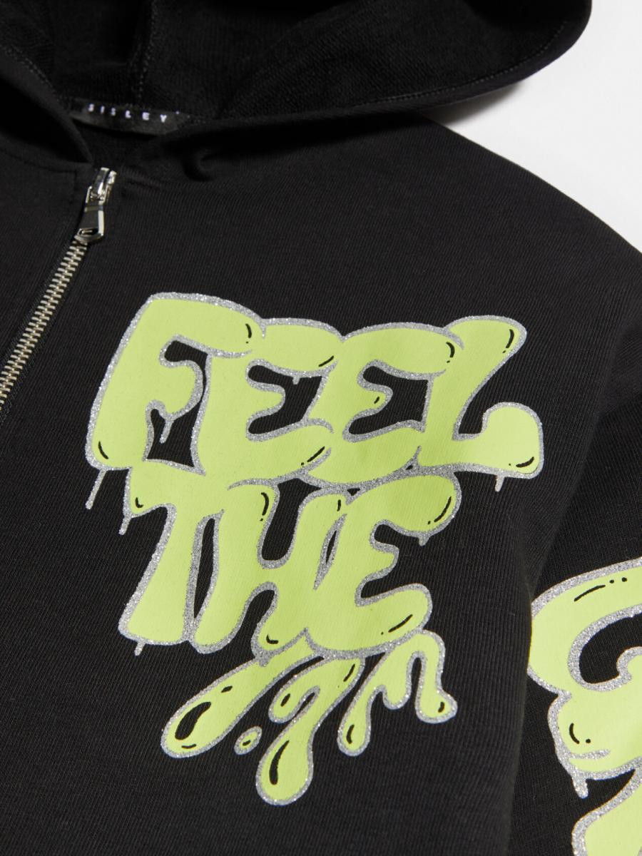 Sisley young dečija dukserica sa kapuljačom 