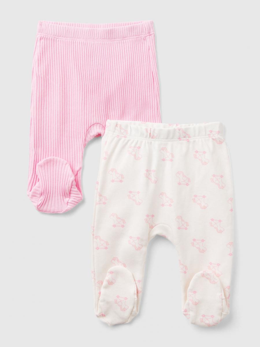 Benetton set za bebe dva para pantalonica 