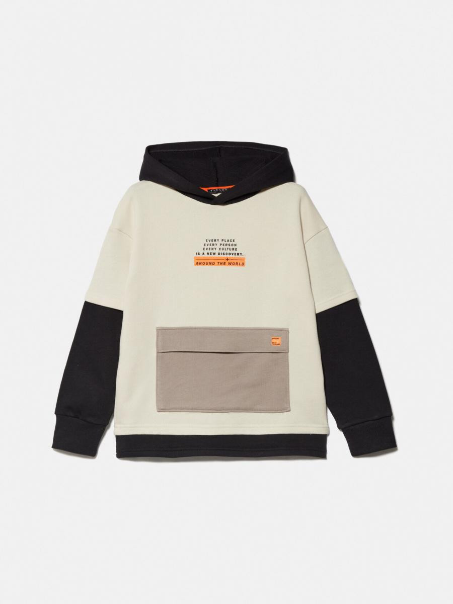 Sisley young dečija dukserica sa kapuljačom 