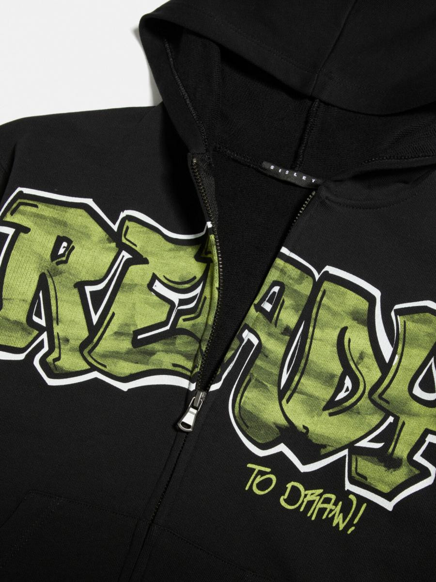 Sisley young dečija dukserica sa kapuljačom 