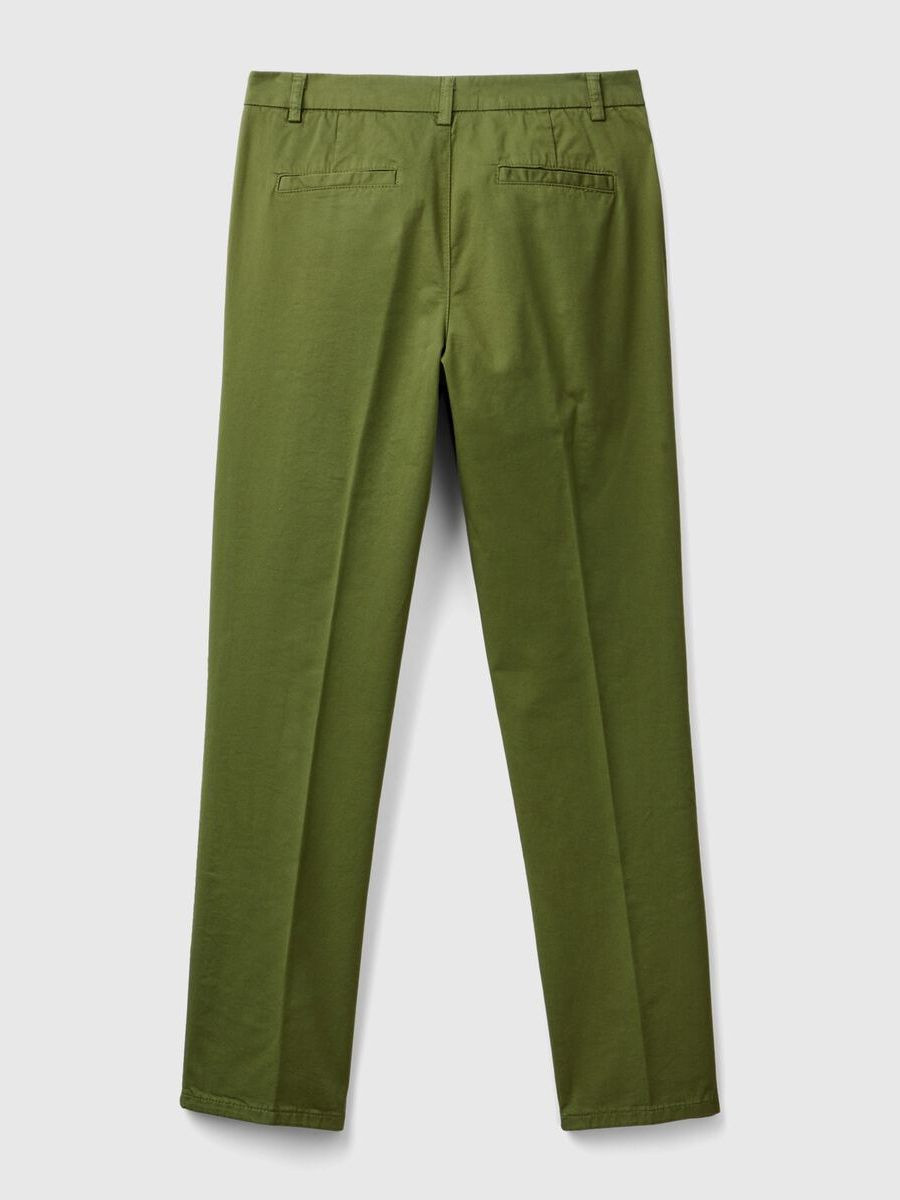 United Colors Of Benetton Pantalone Donna In Twill Di Cotone | Modello Caviglia Con Vita Pulita | Vestibilità Regolare