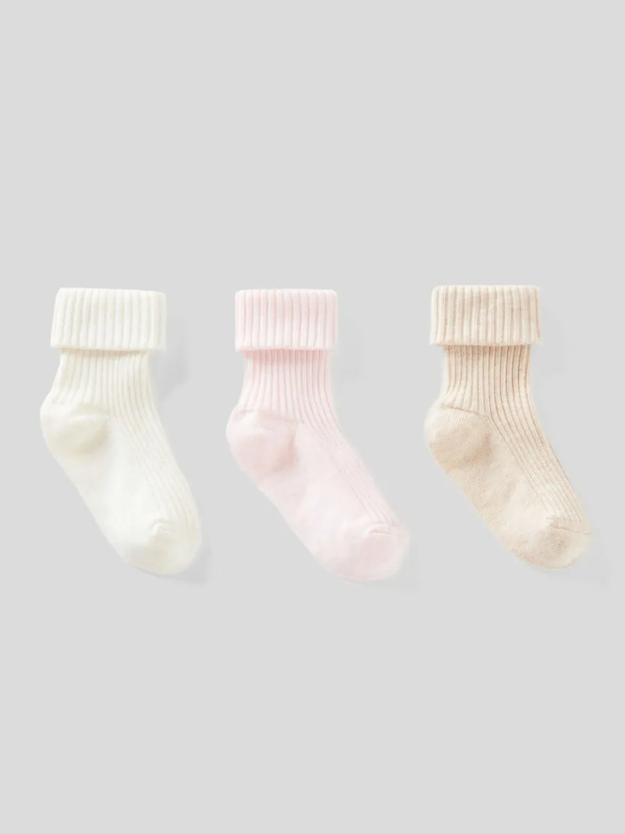 Benetton čarapice tri para za bebe 