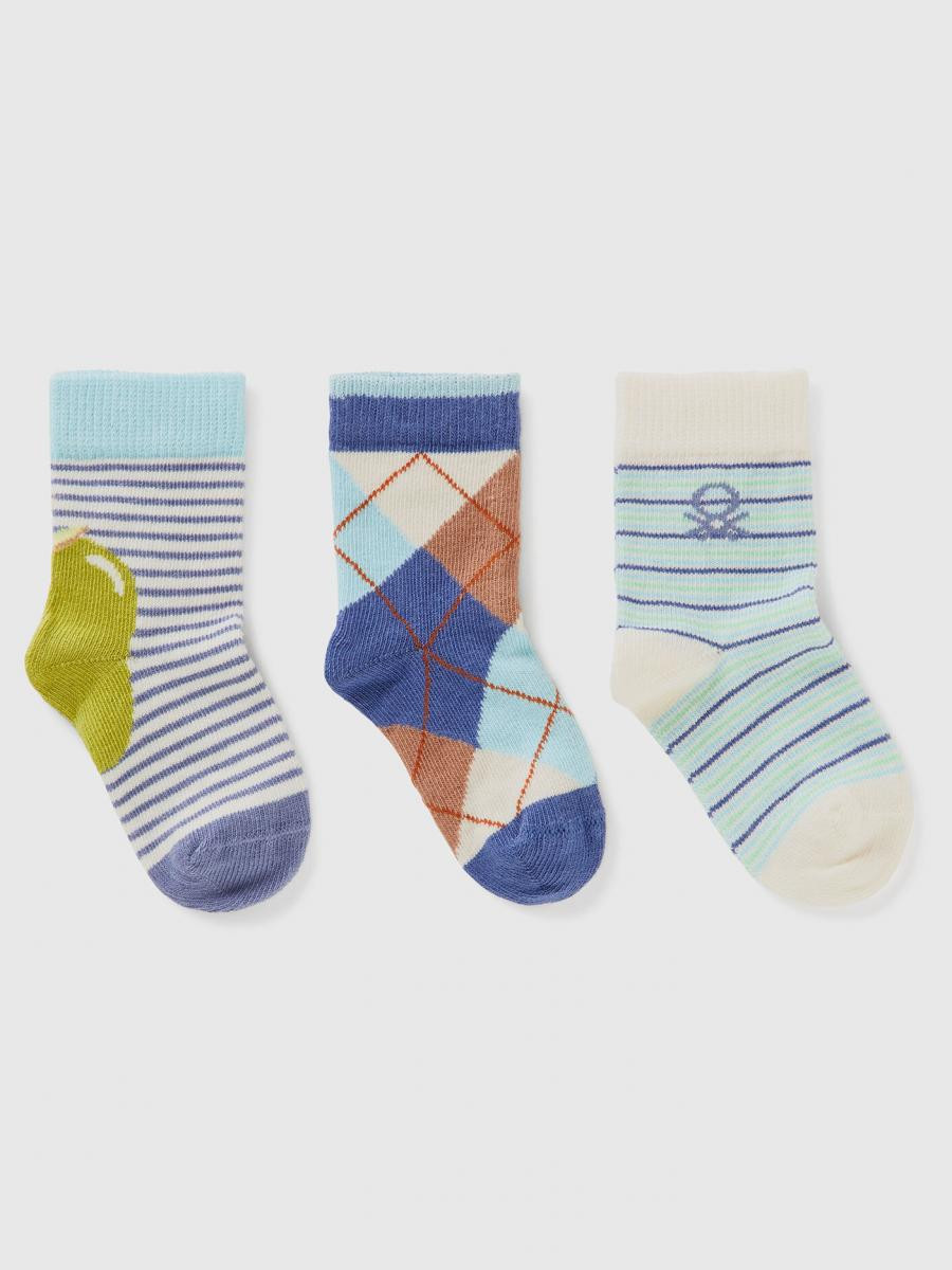 Benetton čarapice tri para za bebe 