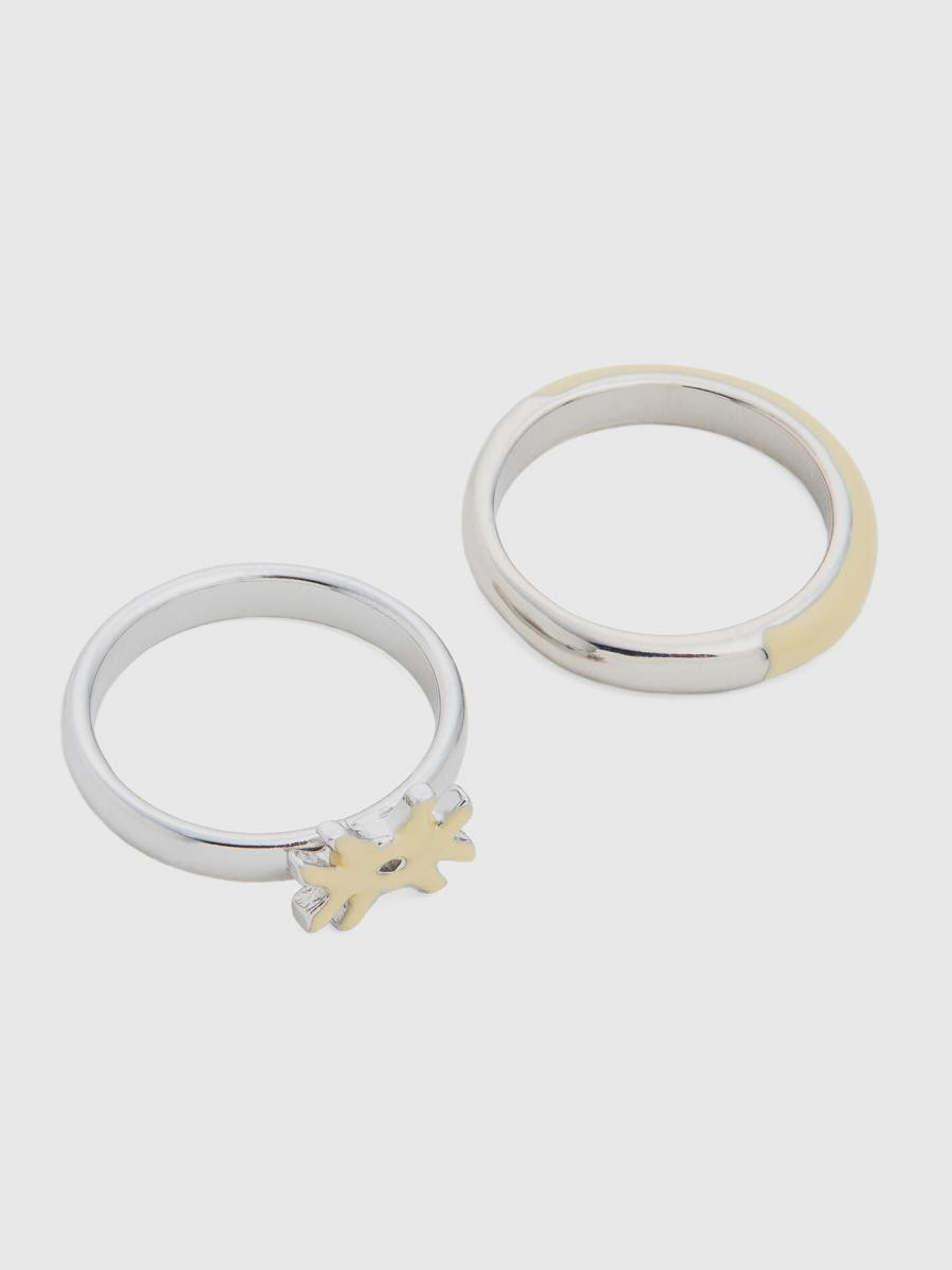 Benetton ženski prsten 2 komada 