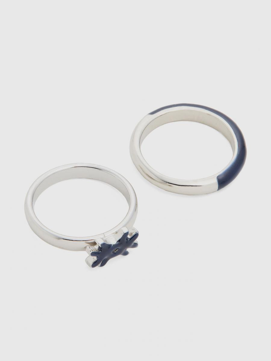 Benetton ženski prsten 2 komada 