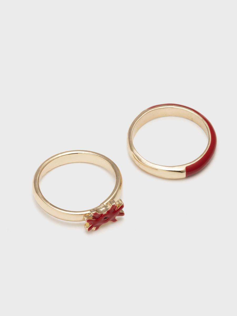 Benetton ženski prsten 2 komada 