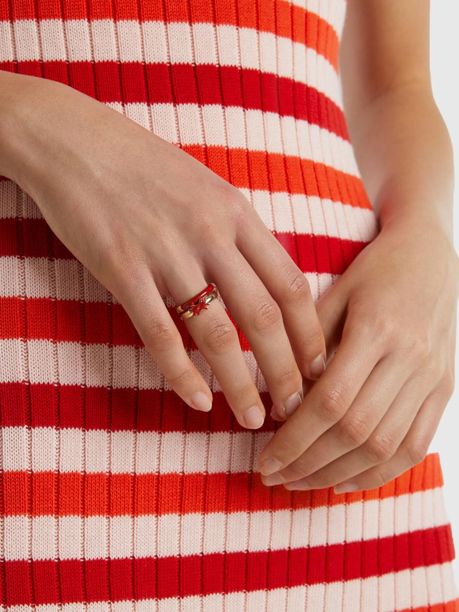 Benetton ženski prsten 2 komada 