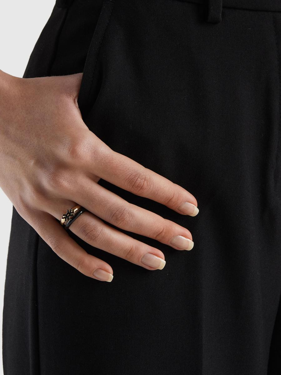 Benetton ženski prsten 2 komada 